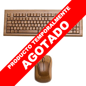 Regalo corporativo Teclado y Mouse Inalambrico de Bamboo