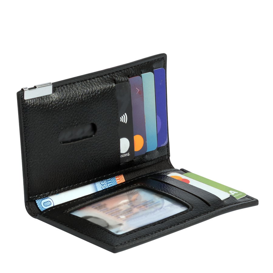 Regalo Corporativo Porta-Tarjetas vertical de Eco-Cuero «LICENSE»