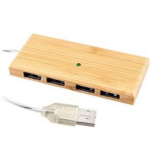 Regalo corporativo HUB 4 puertos USB Bamboo