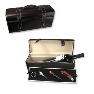 Regalo corporativo Juego de Vinos Simil Cuero