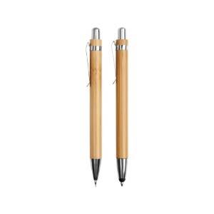Regalo corporativo bolígrafo y lápiz Nagano Duo de Bambu