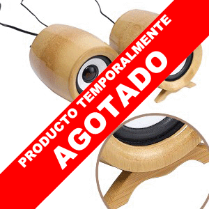 Regalo corporativo Parlantes Redondos Grande Bamboo