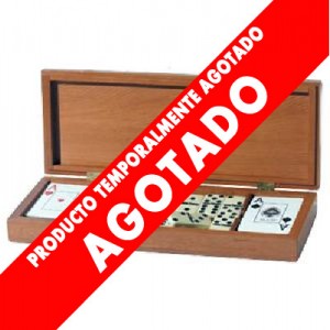 Regalo corporativo Set Naipes y Dominó en Madera