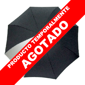 Regalo corporativo Paragua publicitario Negro-plata