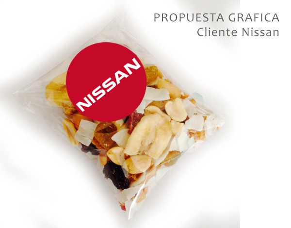 Regalo Corporativo Celofan variedad tropical etiqueta autoadhesiva