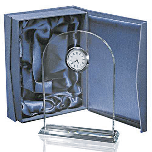 Regalo corporativo Galvano Cristal Reloj