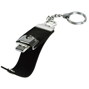 Regalo corporativo Llavero Pendrive de Cuero