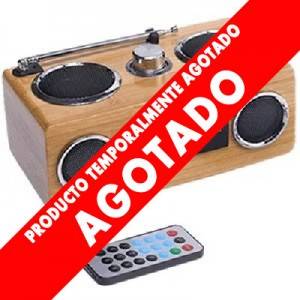 Regalo corporativo Radio Cuadrada de Bamboo