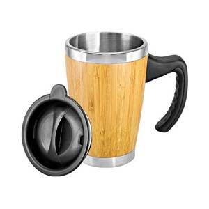 Regalo corporativo Mug de Bamboo con Asa Plastica