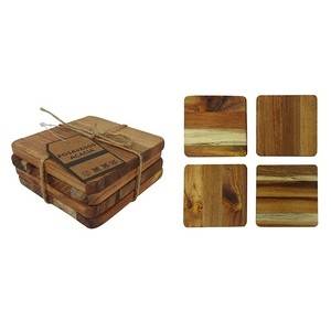 Regalo corporativo Set de 4 posavasos Acacia
