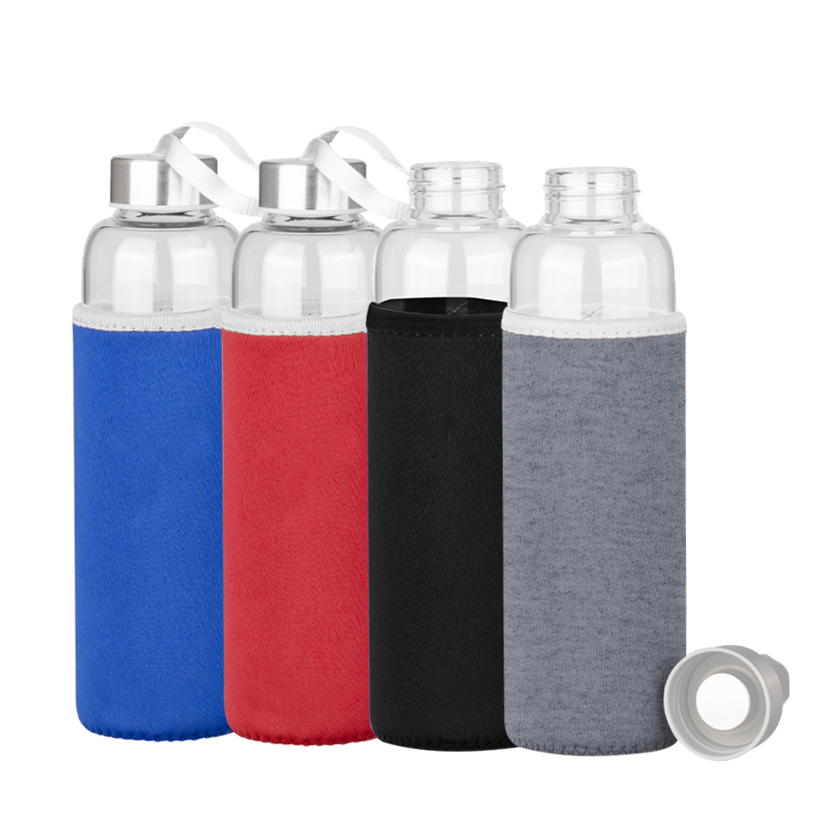 Regalo Corporativo Botella de Vidrio Borosilicato con Funda de Neopre