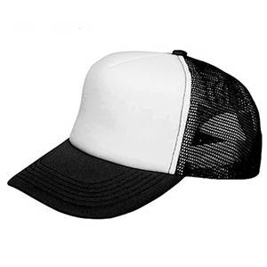 Regalo corporativo Gorro Malla Poliester Sublimacion Negro/Blanco