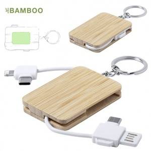 Regalo corporativo Multicargador ecologico Bamboo