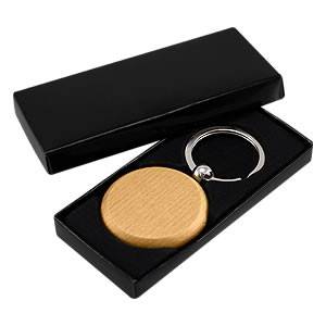 Regalo corporativo Llavero Redondo de Bamboo