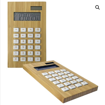 Regalo Corporativo Calculadora Solar 12 dígitos Bamboo 